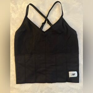New Balance Women's Black medium crop tank
